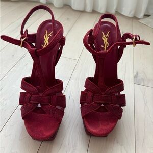 YSL tribute sandals, worn in good condition